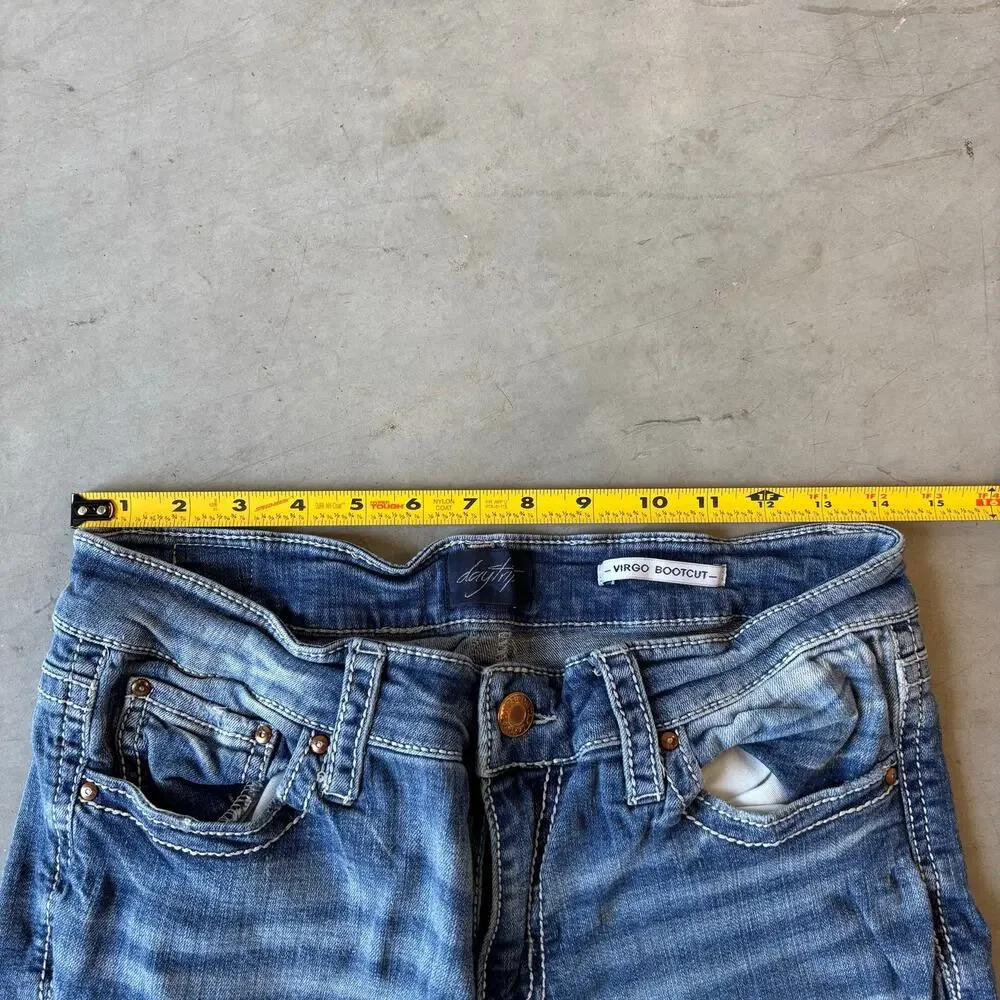 y2k vintage faded washed bootcut flared jeans